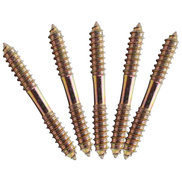 M8 x 70 mm Dobbeltendet Træ-til-Træ Møbelfastgørelsesskrue 5 stk.
