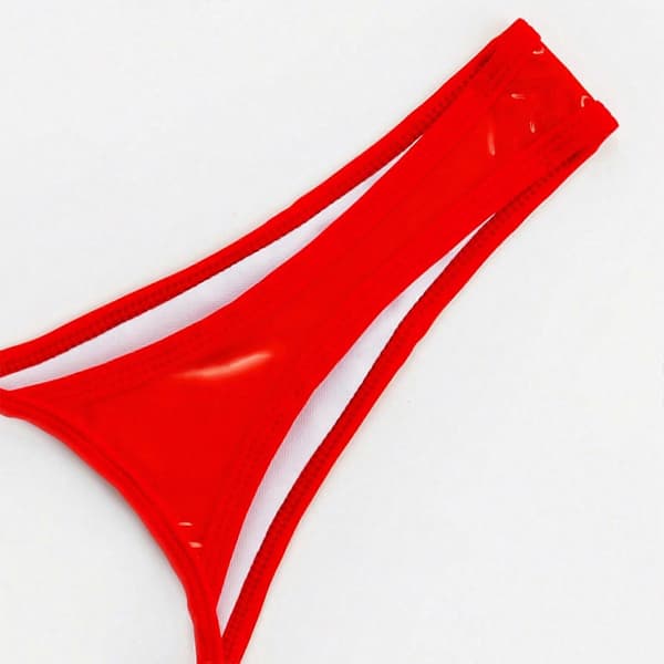 Sexy stringtruser for kvinner med lav midje, T-formede truser, bikiniunderdel, justerbart midjebånd, tynn stringtruse, Blå L