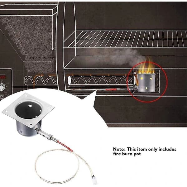 Reservedel til grillbrænder i rustfrit stål til Traeger og de fleste Pit Boss pillegrill med skruer 5 x 3,5 x 3,75 tommer