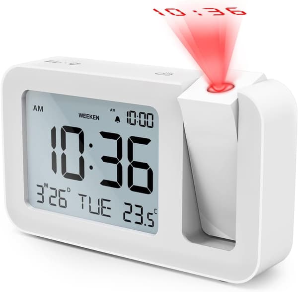 Bærbart digitalt LED-vækkeur med 6,5\" LED-display