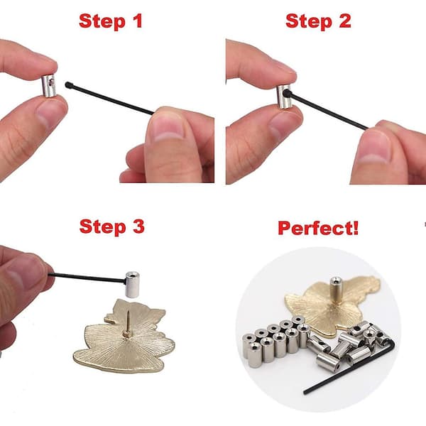 Pin Locks Pin Backs Locking Clasp with Wrench 10 Pieces Locking Pin Holders (FMY) B B