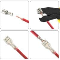270 stk. elektriske terminaler, T-stik ledningsstik, han Fe