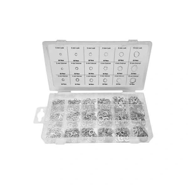 Metal Washers - GENERIC - Assortment 720 - Self-locking - 3/4/5/6/8/10mm - Metal