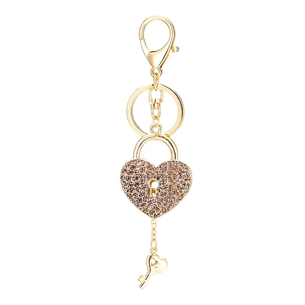 Creative New Love Shape Keychain Pendant Exquisite Heart-shaped Lock Key