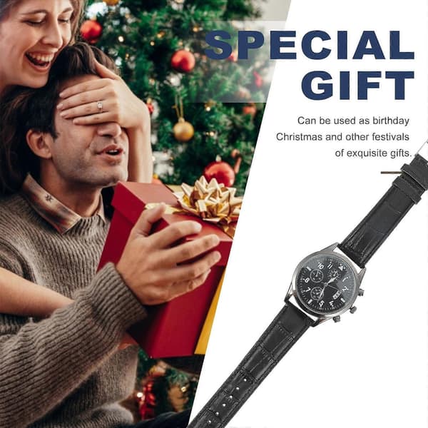 Luminous Calendar Watch for Men Business Function with 1pc Classic Style