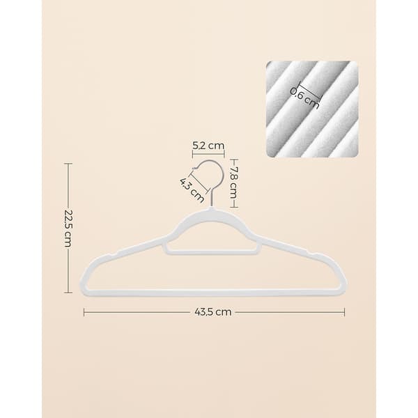 Velvet Hangers with 360° Swivel Hook - 50 Pack