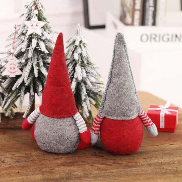 2 Christmas Gnome Decorations, Handmade Swedish Christmas Decorations
