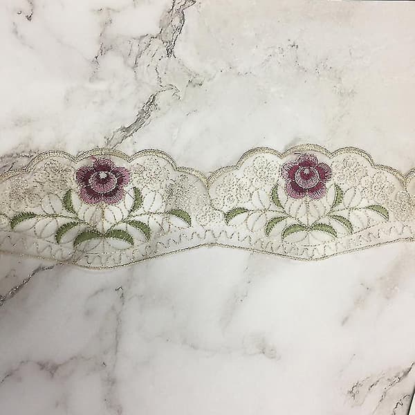 2 meter vannløselig broderi blonder sofapute DIY hjemmetekstil sengetøy stoff klestilbehør materiale