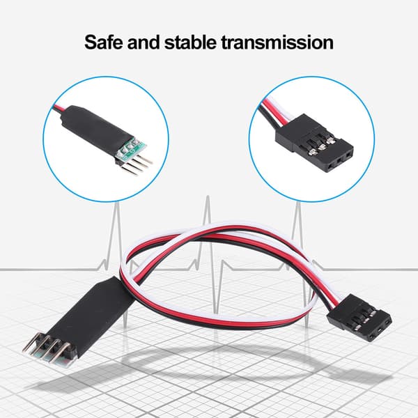 190 mm forlengelseskabel for lysbrytersystem for RC-modellbil Flash LED 3CH