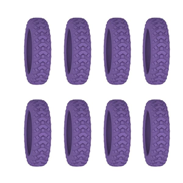 8PCS/ Set Suitcase Caster Shoes Suitcase Wheel Covers purple