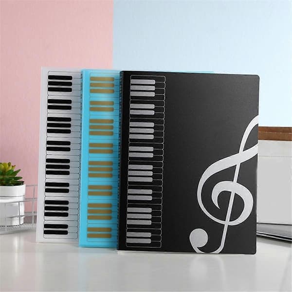 3-pack Music Folder Personal Music Folder, Piano Music Folder, Fits A4 Size, Writable & Removable Choir Folder C