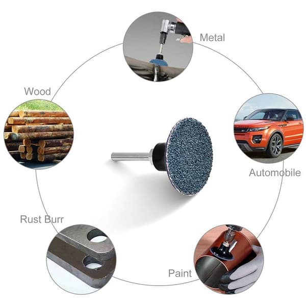 50-pack 2 \" quick change discs with roll lock and zirconium coating for surface treatment (grit 36)