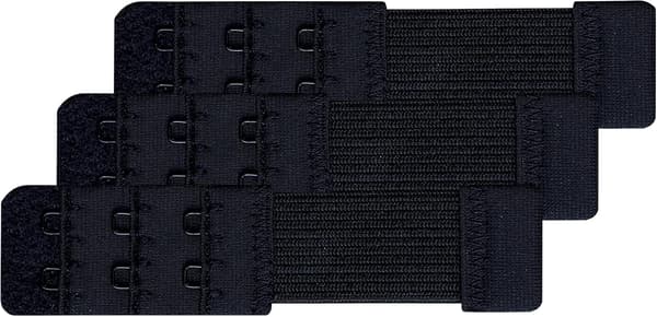 Sæt med 3 Bløde Komfortable BH-forlængere 2 Kroge, 10cm x 2.5cm