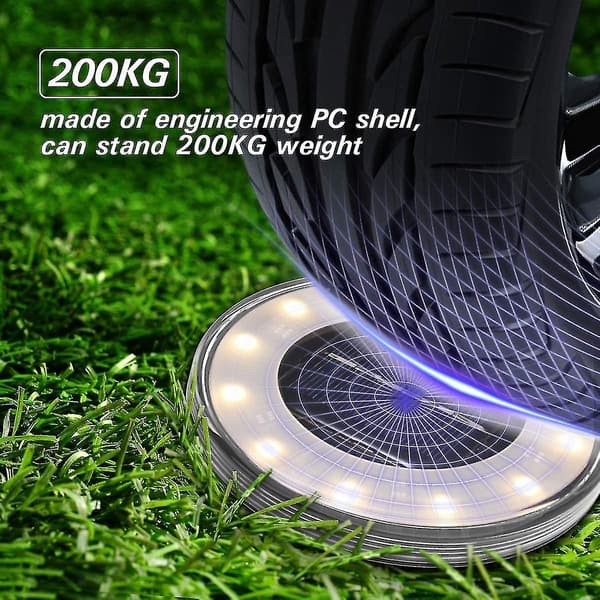 LED Solar Gulvlampe 4-pakning, 12 LED Solar Utendørsbelysning, Vanntett IP68, Gatelys
