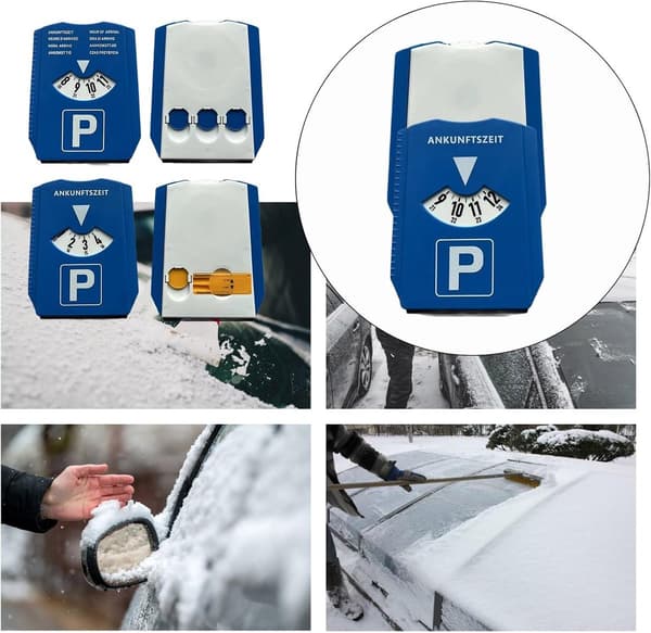 Parking Meter Ice Scraper Time Display Disc Car Windshield Snow Plow Return Time Note Snow Blower Timer Clock