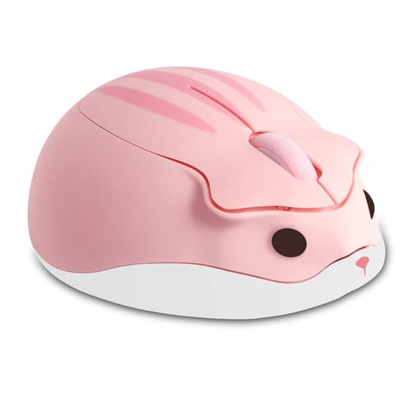 Trådløs mus sød hamsterformet computermus 1200DPI (pink)