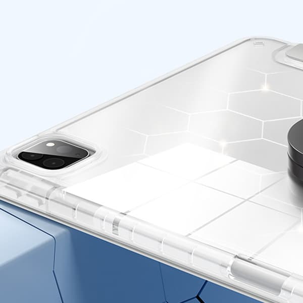 (Blå/Klar) Beskyttende etui specielt designet til iPad2021/10.2
