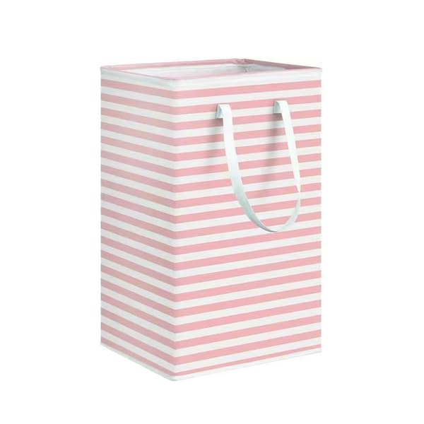 75L Foldable Laundry Hamper, Dirty Clothes Basket with Extended Handles - Pink