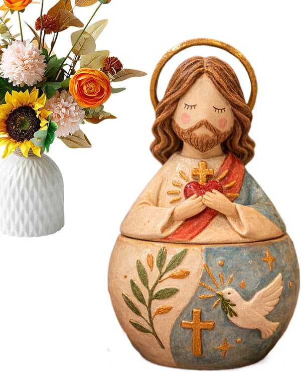 Bønneboks til dekorasjon, Maria Jesus, katolsk mann - Männlich