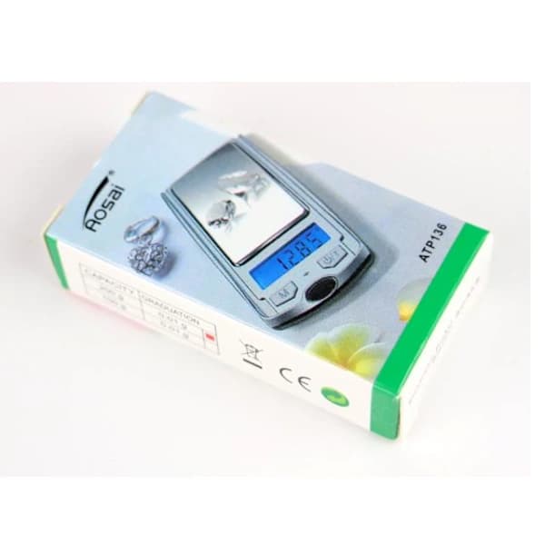 Digital Pocket Scale 0.01g to 200g, LCD Backlit Display, Tare Function, Automatic Calibration, Silver Black, 65 x 35 x 15mm Multicolor multifärg