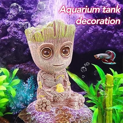 Akvarieluftboble dekorasjoner Fiskeluftboble harpiks Groot