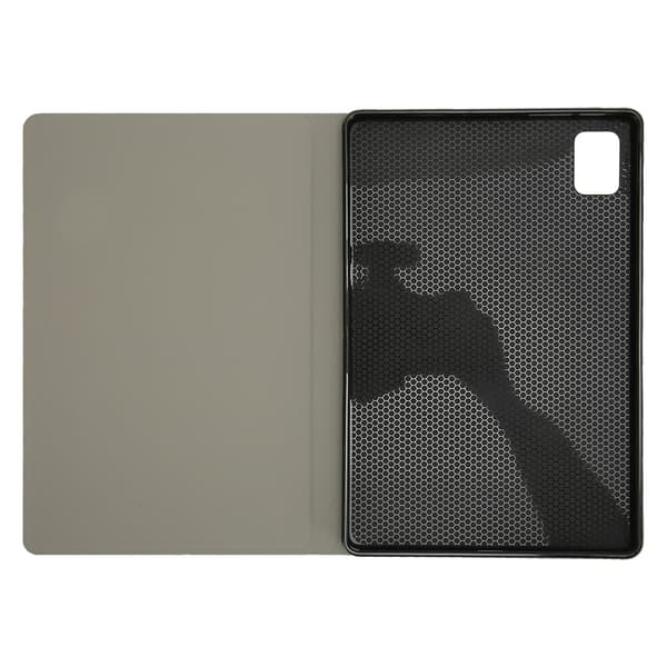 Tabletcover til Tab 12 Multi Vinkel Justering Præcise Huller PU Læder Faldsikkert Tabletcover Sort