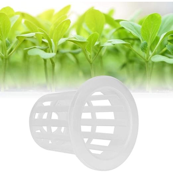 50 st Hydroponiska Nätkorgar i Plast för Plantering, Andningsbara
