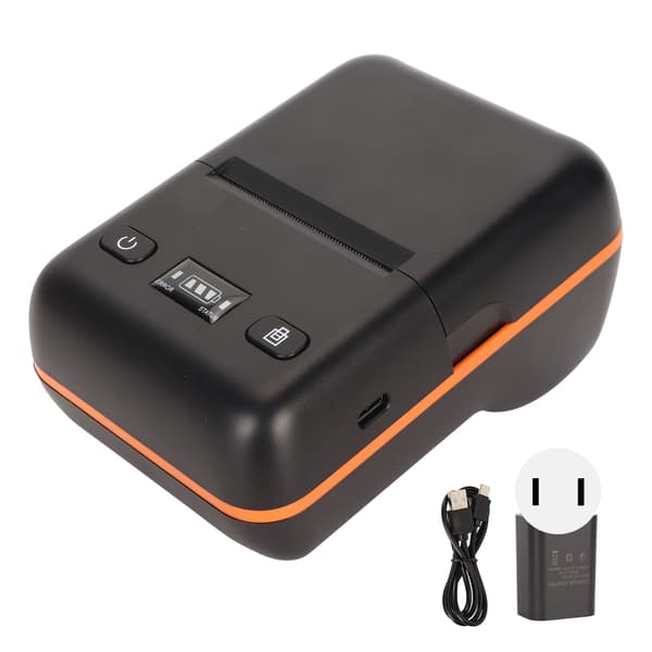58mm Thermal Printer BT4.2 Connection 50 to 80mm/s 203DPI Type C Automatic Sleep and Wake Shipping Label Printer 100-240V US Plug
