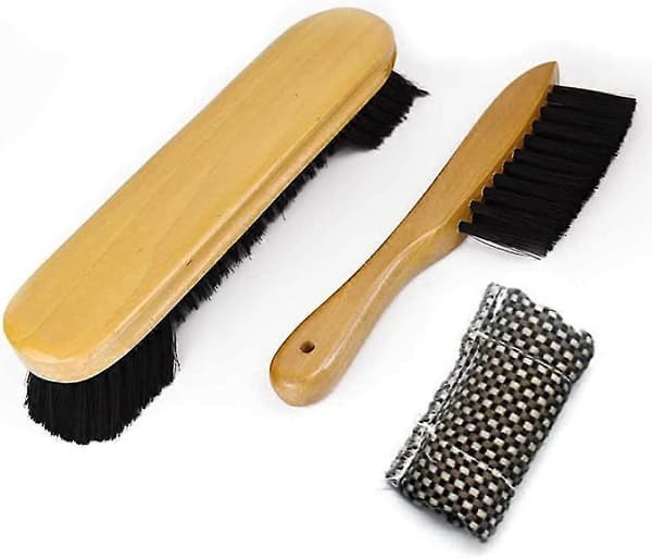 9\" Pool Table and Rail Brush with Cue Shaft Cleaner