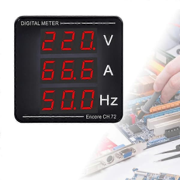 Avanceret AC spændings- og strømmåler med 1-140A Amperemeter og 50-500V Voltmeter