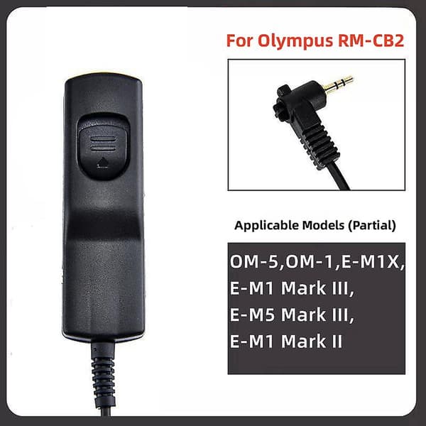 RM-CB2 Fjernutløserkabel for Olympus E-M1 Mark III, E-M5 Mark III