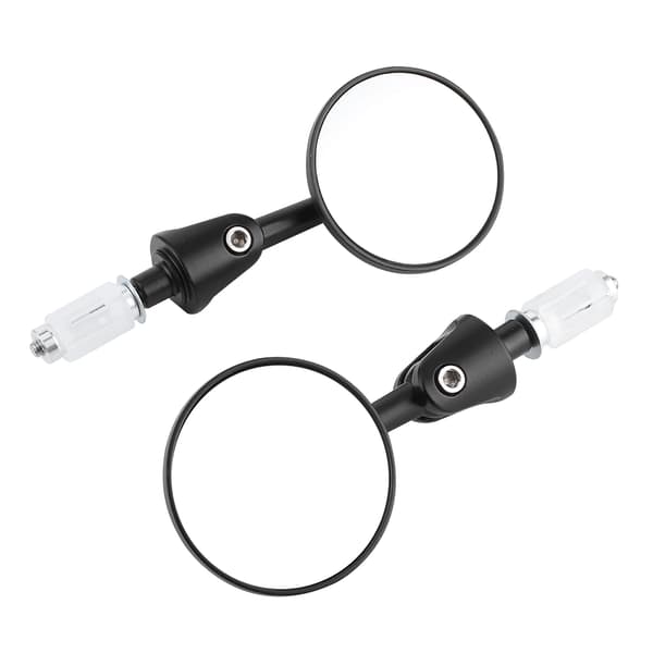 Pair Bar End Mirrors Foldable Arm Wide Viewing Angle Universal for Motorcycle Dirt Bike