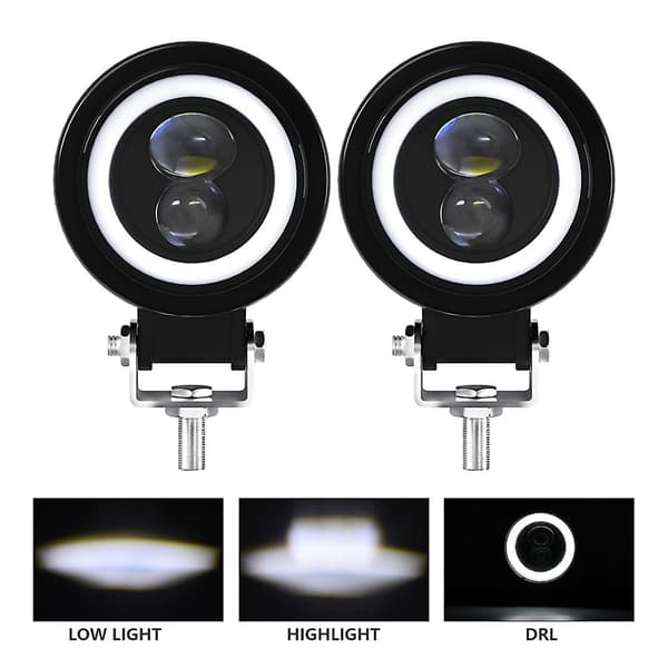 Motorcykel LED Forlygte Højintensiv Spotlys Kørelys 2 stk 2pcs