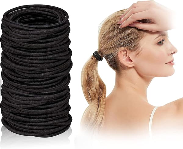 Hårbånd - 100-pak kraftige nylon- og gummibånd 2 mm