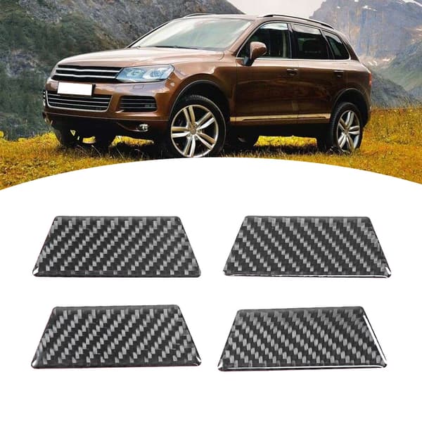 4 st/set kolfiber interiör dörrskålsramskydd för vänsterstyrd VW Touareg 2011-2018