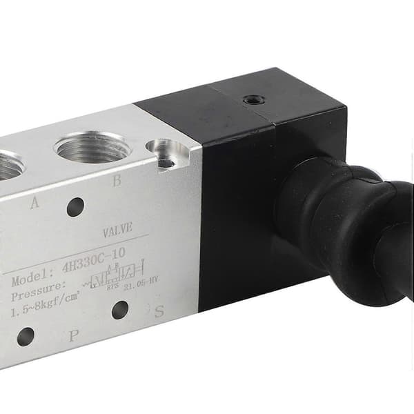 Pneumatisk Manuell Kontrollventil 5 Porter 3 Posisjoner Håndspakventil 0~0.8Mpa (4H330C-10)