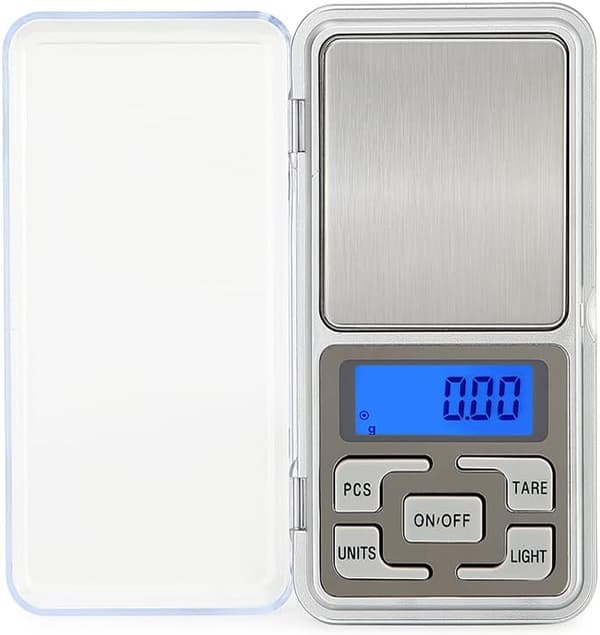 Digital Pocket Scale, 500g Capacity High Precision with 0.01g Accuracy, Mini Electronic Gram Scale for Reloading