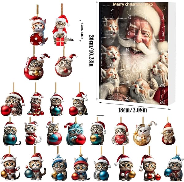 Jule-nedtelling leketøy søt ornament, søte etiketter A - a