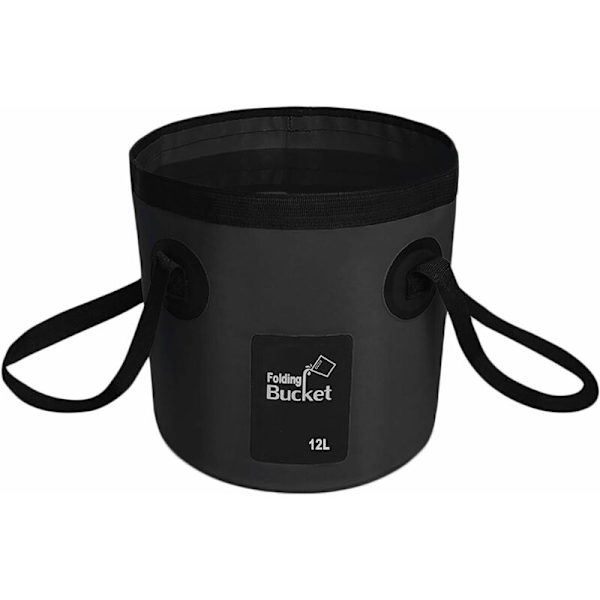 Sammenklappelig spand, multifunktionel sammenklappelig spand, 12 L, sort