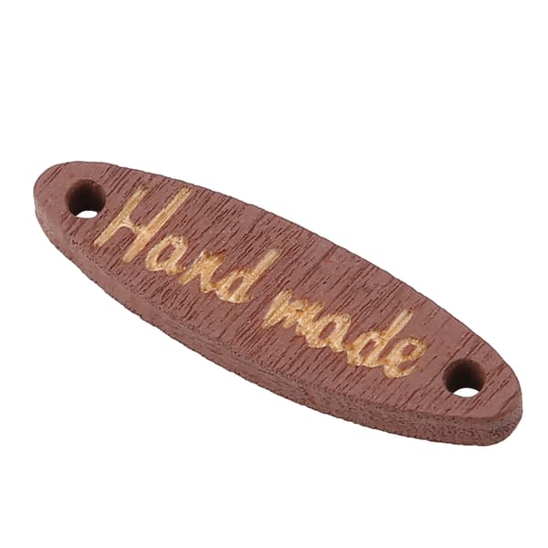 200 stk. ovale træknapper, håndlavet etiket, 2 huller, dekorative træknapper, DIY scrapbooking håndværk