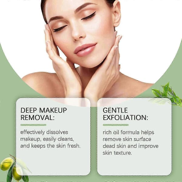 Green Tea Makeup Remover Oil Gently Removes Makeup for Face, Eyes, and Lips With