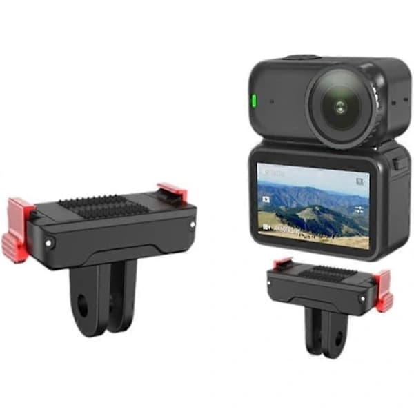 Lightweight Magnetic Quick Release Double Clip Mount for Action Cameras, Compatible with Easy Transport (FMY)