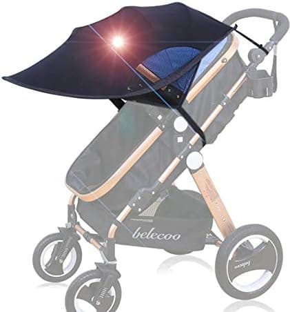 Universal Stroller Sun Shade Anti-UV UPF50+ Canopy Adjustable Stroller Canopy Windproof Protection Sunscreen UV Protection for Stroller Bassinet Pram Base