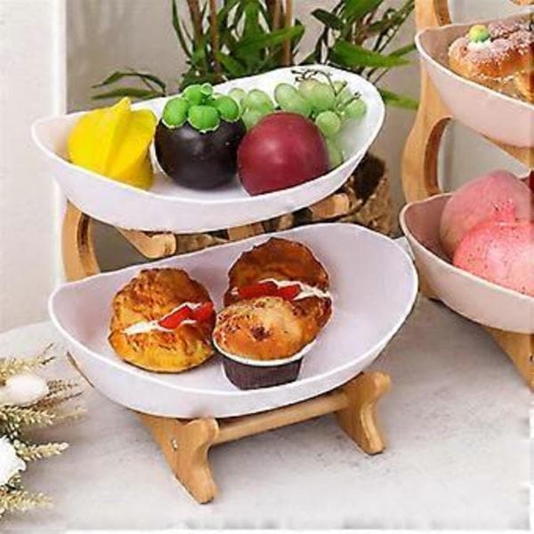 Fruit Bowls Stand Table Plates Porcelain Kitchen Fruit Bowl Divided Candy Cake Plate Dinnerware Dish B