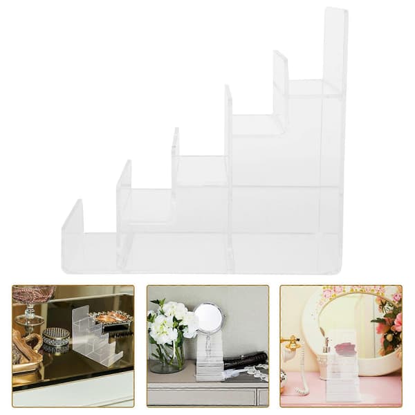 5-Tier Acrylic Wallet Display Stand for Retail with Clear Riser