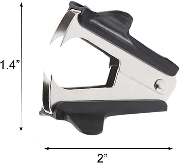 3-pack Black Lightweight Staple Remover with Steel Jaws Extra Wide Finger Grip Staple Puller Tool for Office