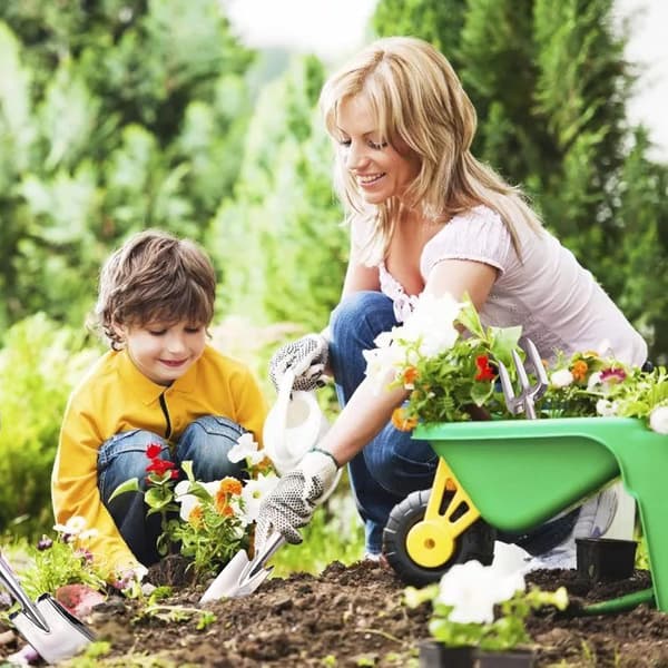 Garden Tool Set, 3-piece Stainless Steel Garden Tools with Hand Trowel, Pointed Trowel, Hand Fork and Spade, Durable