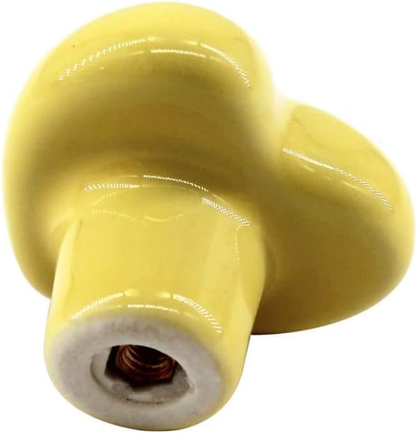 8 stk. hjerteformede knopper (gul), 40 mm keramiske dørknopper med skruer, lyserøde skuffeknopper, moderne skabsdørknopper til køkken