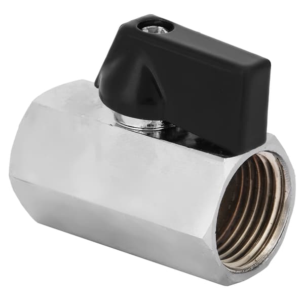 Mini Brass Ball Valve 1/2 inch Chrome Plated Female NPT Handle