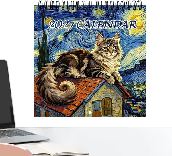 veggkalender katt 2027 - månedlig planlegger 12 måneders organisator